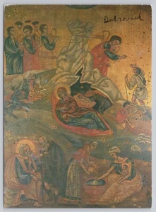 Dubrovnik Croatia, Serbian Orthodox Church Museum 18th Century Icon Vtg Postcard - Imagen 1 de 2