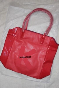 Red K FLOWERBOMB Flowers Bomb Beach Shopping Shopper Gym Handbag Tote Bag Kenzo - Picture 1 of 3