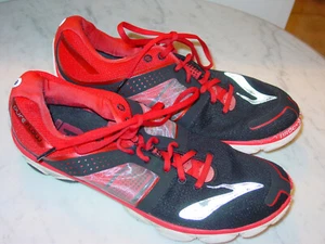 Mens Brooks Pure Flow 4 Red/Black/White 1101901D668 Running Shoes! Size 12.5  - Picture 1 of 11