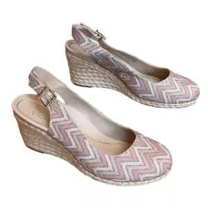 Vionic Damen Coralina Espadrille Keilabsatz Slingback Sandale staubig rosa NEU 8 breit - Bild 1 von 11