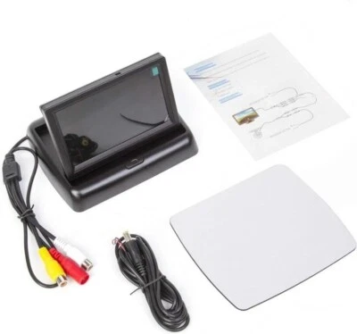 4.3" Inch Small Mini Digital Flip Down Folding lcd tv w car rear camera backup - Image 1 of 4