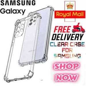CLEAR Case For Samsung Galaxy A21/31/20/30/51 Silicone Gel Shockproof - Foto 1 di 6