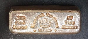 Monarch Precious Metals 25 oz. poured loaf silver bar - free ship - Picture 1 of 2