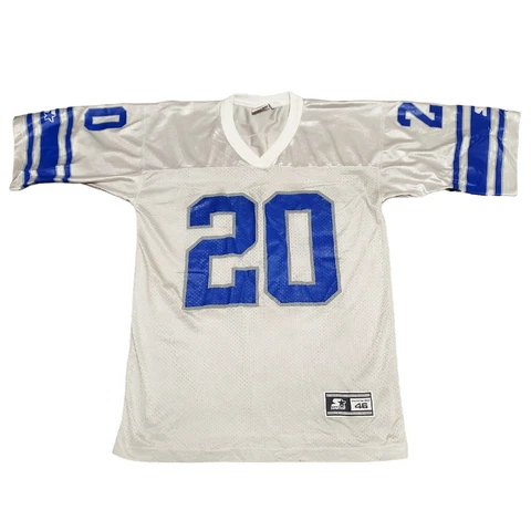 Vintage Starter Barry Sanders Detroit Lions Jersey Grey Size 46 Medium Cover