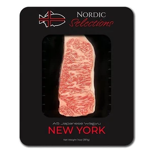 14 OZ Grade A5 Japanese Wagyu Beef New York Strip Flavor Steak Without Bone - Picture 1 of 7