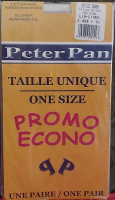 Vintage Pantyhose Rare❤️ New Peter Pan All Sheer Color Linen One Size BFRIP2 - Image 1 of 4