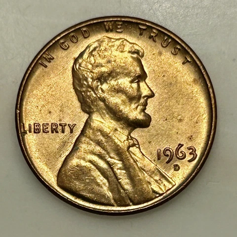 1963-D Lincoln Penny. Please Read Description. Your Actual Coin In Photo Cover