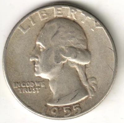 USA - 1955P - Washington ¼ $ - Silver Eagle - Low Mintage - #14835RG - Image 1 of 2
