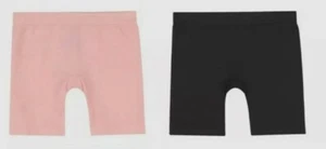 Hanes Girls Tagless Play Short 2 Pack - 1 Pink and 1 Black Size Extra Small XS - Picture 1 of 5