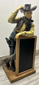 Vaquero occidental vintage "Howdy Partner" con pizarra - envío rápido - Imagen 1 de 10