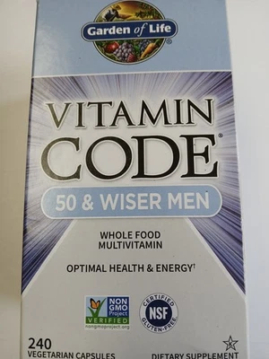 Garden of Life Vitamin Code 50+ Suplemento multivitamínico para hombre. 240 Cápsulas Exp. 05/26 Foto 1 de 4