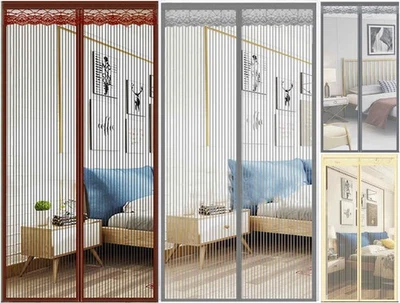 Pantalla de red magnética para puerta mágica del Reino Unido insecto mosquito mosca insecto malla cortina protección - Imagen 1 de 4