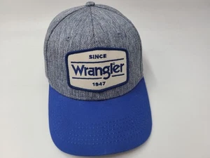 Wrangler Desde 1947 Parche Snapback Gorra Caza Peces Granja Hombres Mujeres Gris Azul - Imagen 1 de 11
