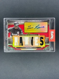 Tim Raines 2024 Topps Triple Threads Ruby 1/1 Game Used Patch Auto White Sox HOF - Picture 1 of 2