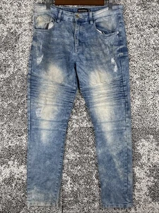 Southpole Blue Jeans Mens 32 X 30 Skinny (FITS 32 X 29) Grunge Faded Distressed - Picture 1 of 11