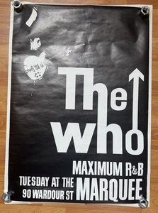 The Who Concert Poster Max R & B Marquee Reproduction Black & White 35x25 Music - Picture 1 of 12