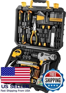 126-Piece Tool Set with 8V Cordless Drill, DIY Home Repair Kit for Men & Women - Picture 1 of 6