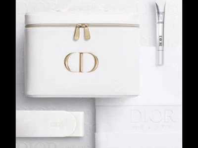New Dior platinum welcome gift hyalushot, vanity case,1 towel, satin hairband - Image 1 of 4