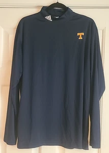 Adidas Blue Long Sleeve Pullover Training Shirt Sz L University of TN Logo NWT - Picture 1 of 5