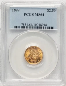 1899 2,50 $ Liberty Quarter Eagle PCGS MS64 - Bild 1 von 2
