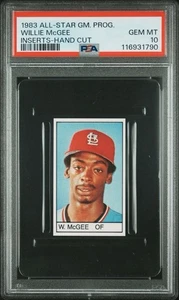 Insertos del programa All-Star Game 1983 Willie McGee novato RC PSA 10 gemas como nuevo *pop 5 - Imagen 1 de 4