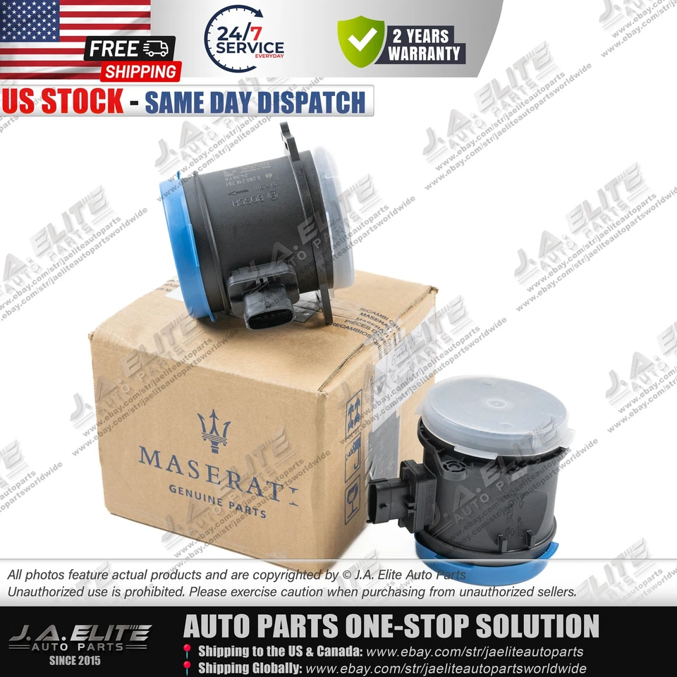 Medidores de flujo de aire genuinos 2 piezas para Maserati Ghibli Quattroporte Levante 670002164 Foto 1 de 4