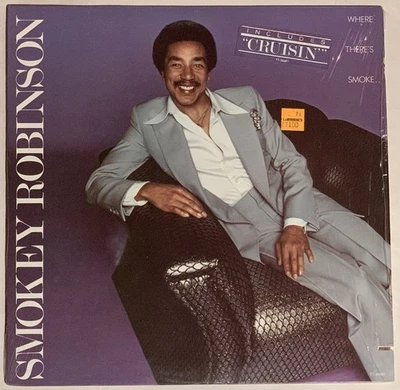 SMOKEY ROBINSON-LP~SHRINK/HYPE~"WHERE THERE'S SMOKE" 1979 TAMLA - Image 1 of 4