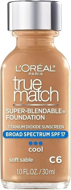 Base de maquillaje L'Oreal Paris True Match Cream, C6 Cool Medium, 1 fl oz Foto 1 de 1