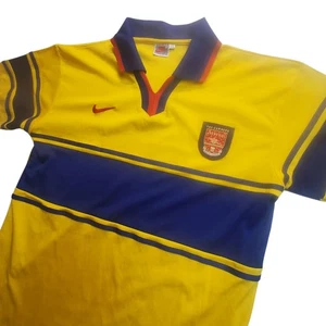 Vintage Nike Arsenal Away Jersey Football Soccer Shirt XXL Yellow Retro Y2K - Picture 1 of 10