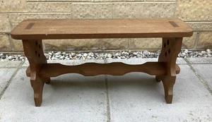 VINTAGE RETRO SMALL WOODEN BENCH SEAT - PICK UP ONLY - Picture 1 of 4