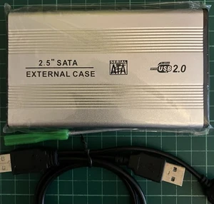 USB 2.0 2.5” Hard Drive / SSD External enclosure Caddy Case Data Backup - Picture 1 of 1