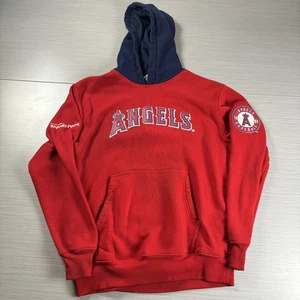 Los Angeles Angels Hoodie Mens Red Blue MLB Baseball Pullover Fleece Sweatshirt - Picture 1 of 10