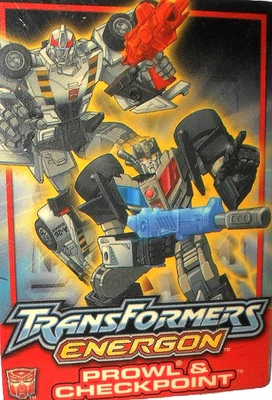 TRANSFORMERS Energon SWAT PROWL & CHECKPOINT Trading Card 2003 tech specs - Image 1 of 4