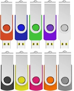 10 Pack 32GB USB 2.0 Flash Drive Memory Stick Pendrive Thumb Drive Mix Colors - Afbeelding 1 van 8