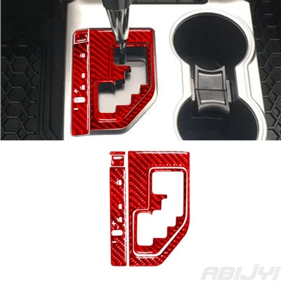 5Pcs Red Carbon Fiber Interior Automatic Gear Shift Cover Trim For Toyota Camry - image 1 of 4