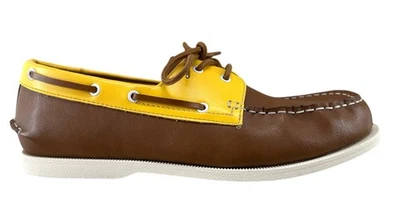 Club Room  Elliot Men Boat Shoes Tan Yellow Faux Leather Size 12 M - Image 1 of 4