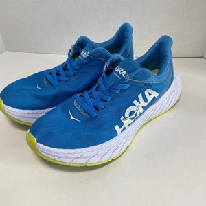 Hoka One One Carbon X 2 Blue Mesh Running Sneakers Women’s Size 7 US Pre owned - Picture 1 of 15