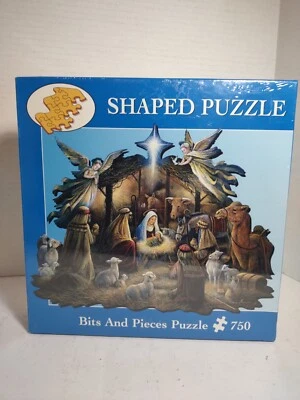 Bits & Pieces In The Manger 750 Piece Puzzle 2003 Nativity Christmas Sealed VTG - Image 1 of 4