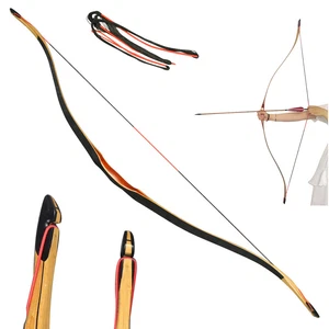 Arco recurvo tradicional de 55" 20-50 lb hecho a mano tiro con arco caza tiro al aire libre - Imagen 1 de 12