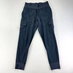 Athleta Cargo Jogger Pants Womens 4 Black Performance Hiking Stretch High Rise - Picture 1 of 8
