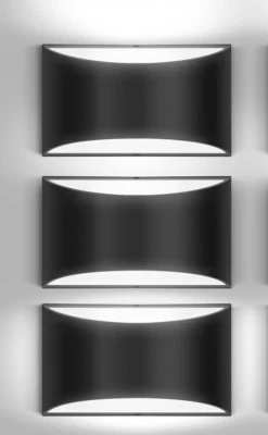 3 Pack Indoor Black Modern LED Wall Sconce Up and Down Wall Light with G9 Bulbs - Image 1 of 4