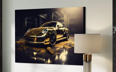 Car Leinwand Bild Motivation Kunst Wagen Autos Motor Sportwagen Turbo - Bild 1 von 4