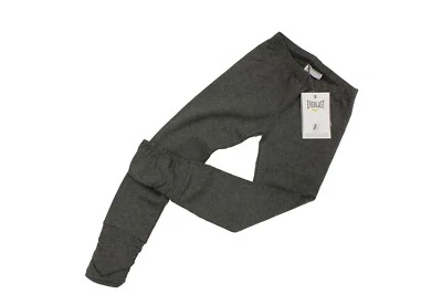 Leggings da bambina grigio Jersey Everlast palestra sport casual moda cotone - Immagine 1 di 2