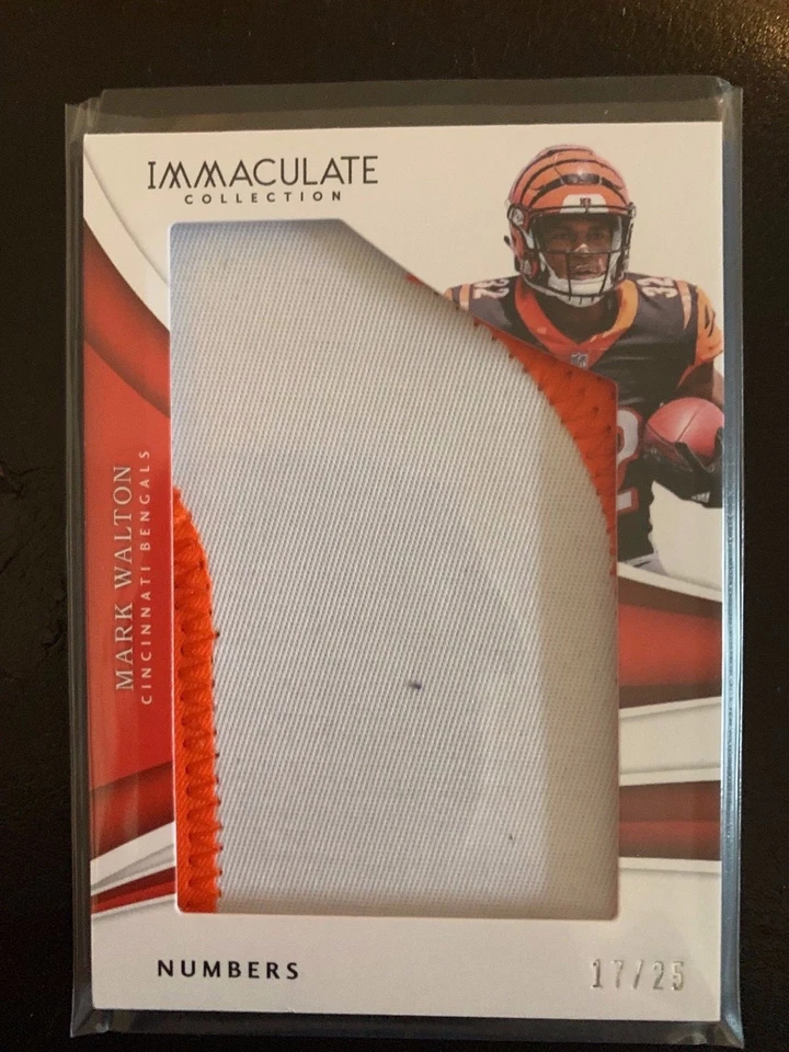 Mark Walton 2018 Immaculate RC PATCH 17/25 Bengals  b - Image 1 of 1