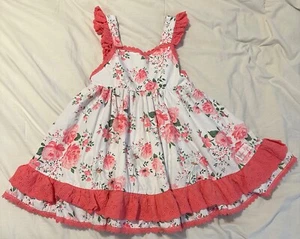 Makena Lane Floral Dress EUC Girls size 8 - Picture 1 of 3
