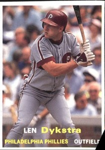 1990 SCD Baseball Card Price Guide Monthly #60 Len Dykstra Phillies  C44406