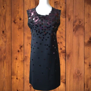 ALFANI NWT WOMEN'S SIZE 6 EMBELLISHED GILDED PLUM BLACK SLEEVELESS DRESS - Picture 1 of 6