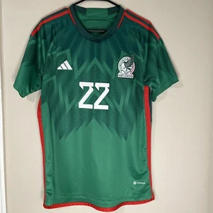 Mexico Home 2022/2023 Jersey Adidas Green H. Lozano #22 Medium - Picture 1 of 10