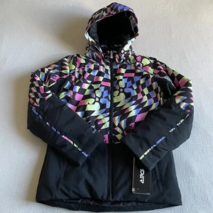 Chaqueta de esquí aislante Spyder Conquer para niñas talla 16 negra multicolor - Imagen 1 de 16