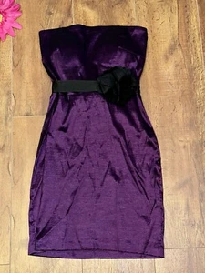 EUC Snap kurz dunkel Pflaume lila Taft formelles Abend Party Kleid Gr. 3 - Bild 1 von 8